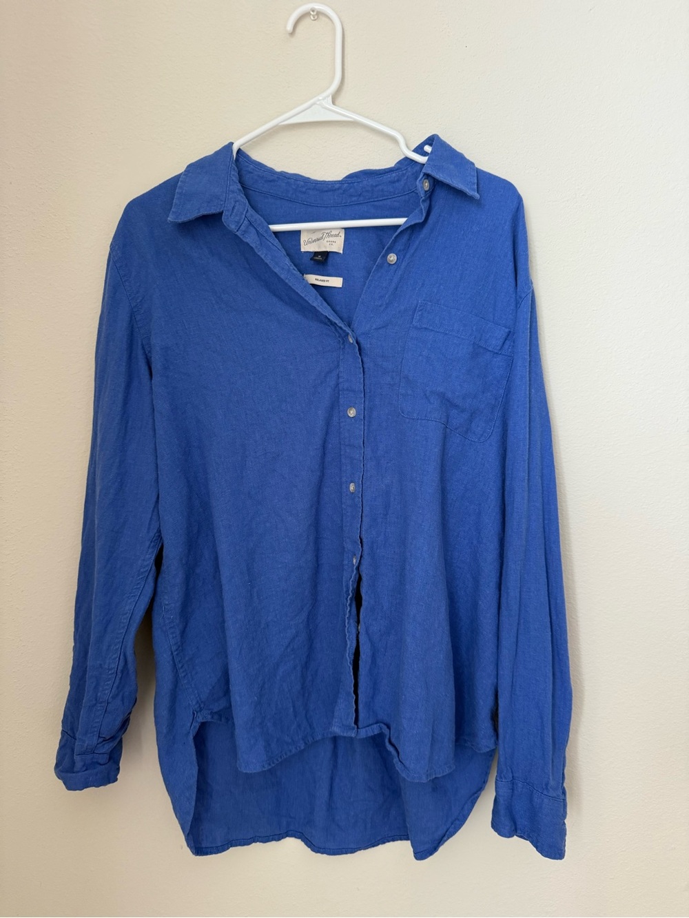 Universal Thread Relaxed Fit Royal Blue Button-Up Shirt